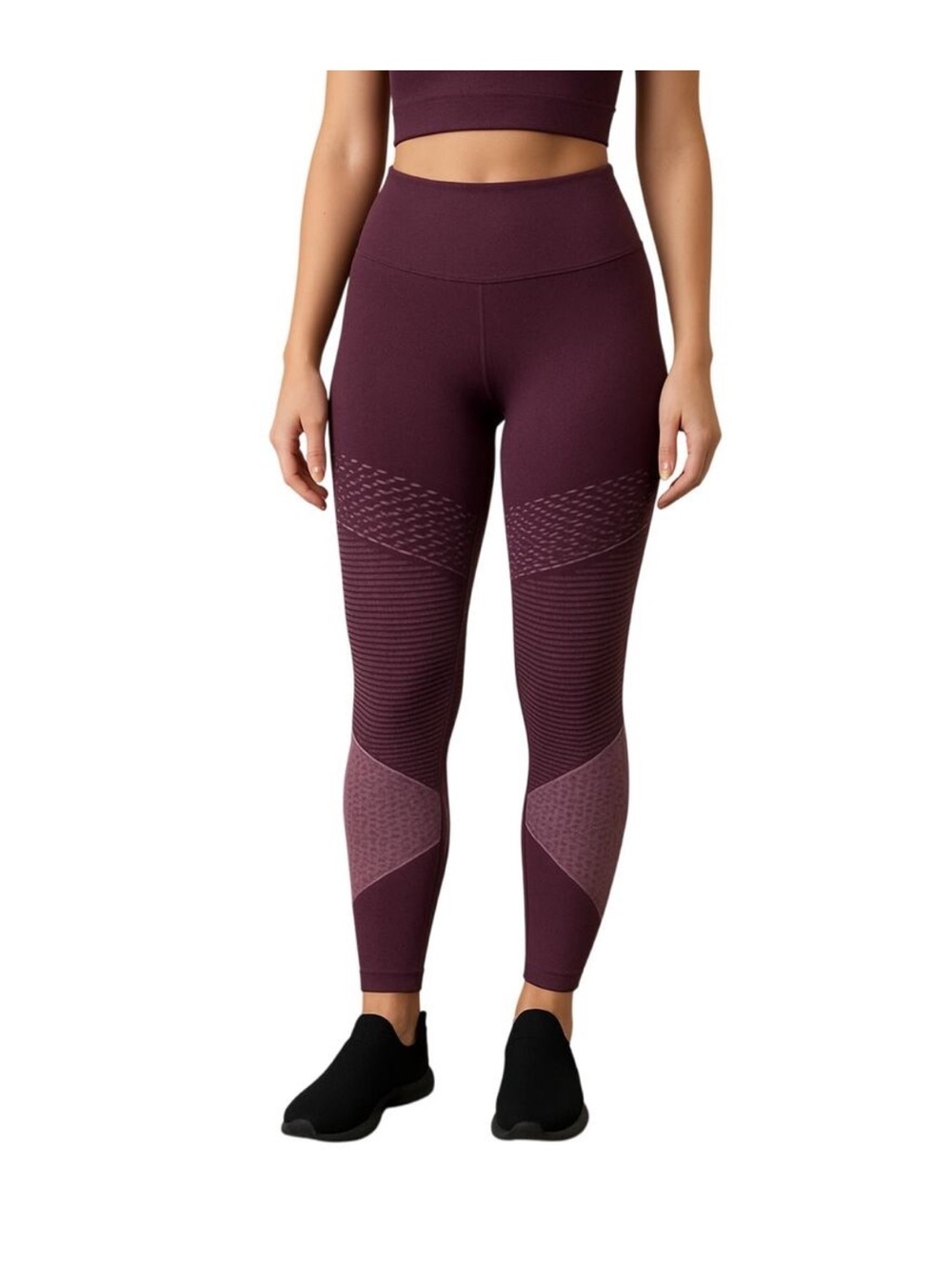 SPANX Moto Seamless High Rise Leggings Burgundy Wine Women’s Small